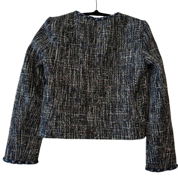 Loft Petites Cropped Tweed Jacket Size MP - Picture 5 of 11